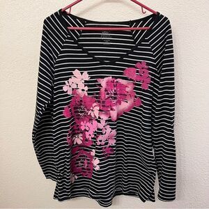 JMS by Hanes Hot Pink Long Sleeve Tee Size 1X/16W